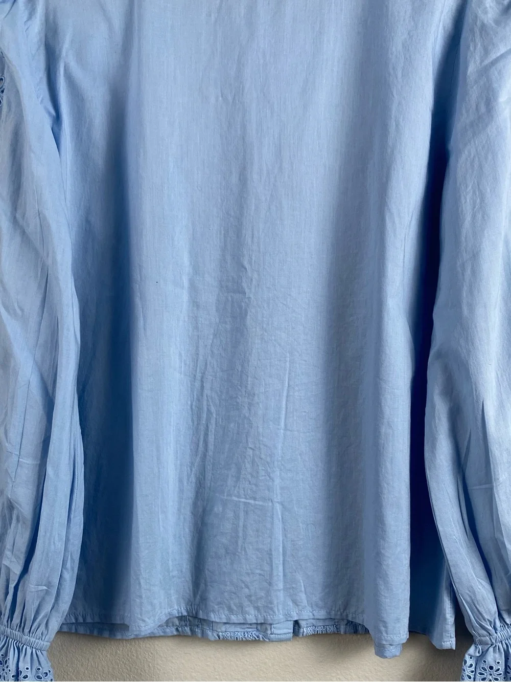 J. Crew Eyelet Trim Long Sleeve Button Up Shirt | Frozen Lake